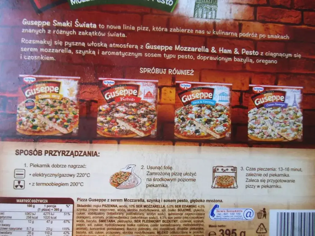 Zdjęcie Ile piec pizza Guseppe, aby uniknąć niedopieczonego ciasta?
